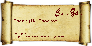 Csernyik Zsombor névjegykártya