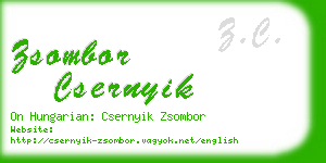 zsombor csernyik business card